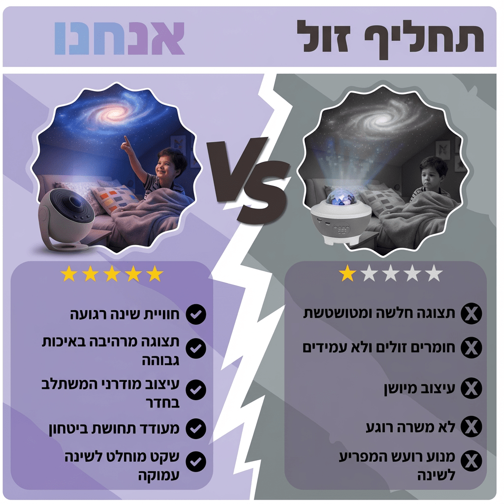 🌌 מנורת הגלקסיה – היקום כולו בחדר שלך